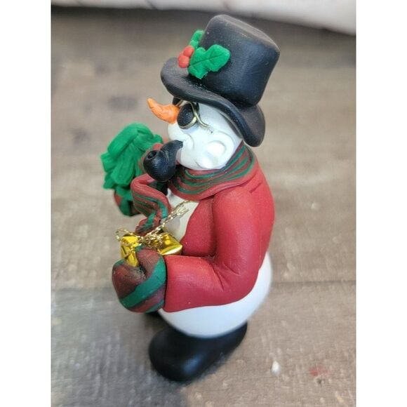 Cool snowman sunglasses pipe ornament Xmas Decor mistletoe - Picture 2 of 4